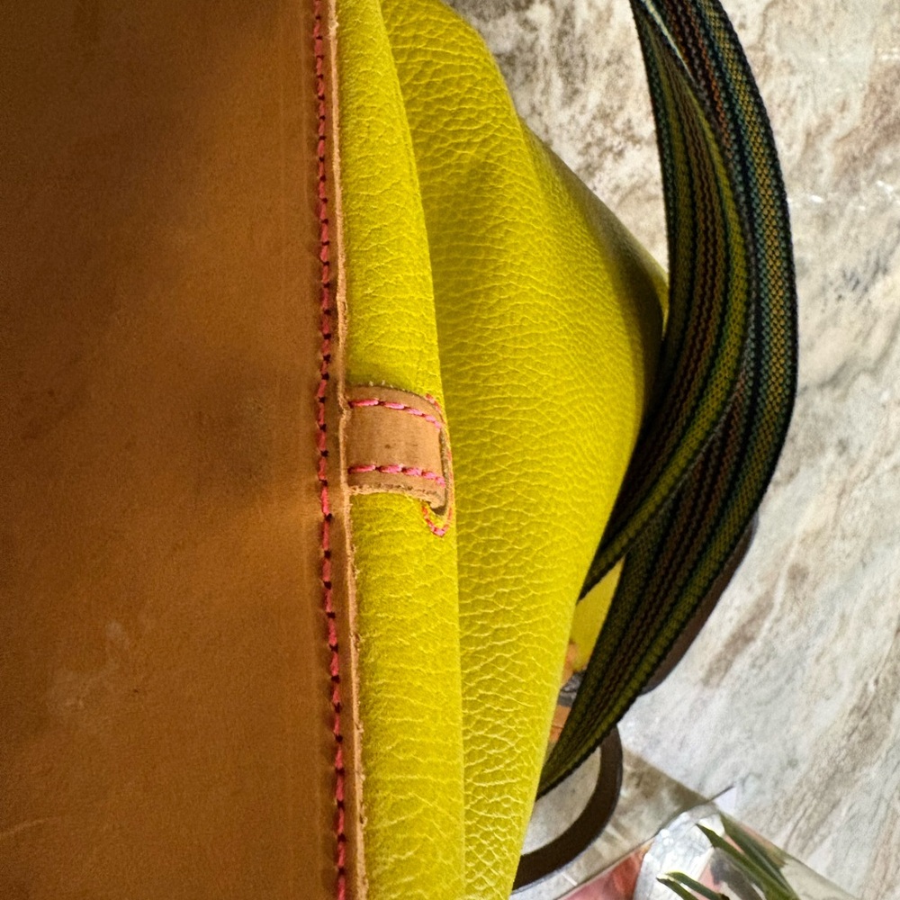 Consuela Vibrant Green Leather Backpack - Picture 8 of 8